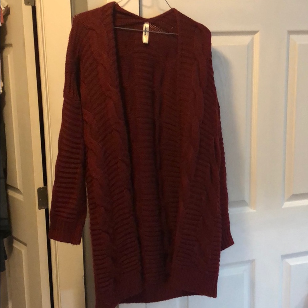 Lara fashion Burgundy women’s cardigan One Size.